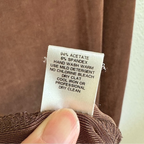 Vikki Vi Maxi Velvet Dress Size Size 1X Tank Dress Brown Travel Vacation Minimal - Picture 5 of 8